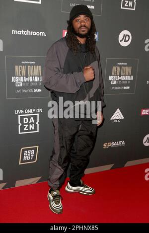 Mar 27, 2023 - London, England, UK - Jermaine Franklin attending Joshua vs Franklin Fight Week Launch Party, art'otel, London Battersea Power Station Stock Photo