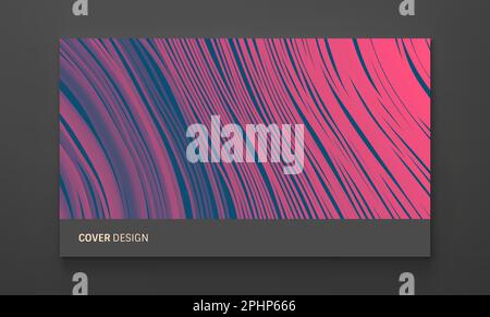 Paper cut irregular lines pattern in perspective. Geometric wallpaper with stripes. Cover design template. Can be used for advertising, marketing or p Stock Vector