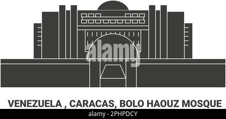 Venezuela , Caracas, Bolo Haouz Mosque, travel landmark vector ...