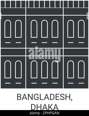 Bangladesh, Dhaka travel landmark vector illustration Stock Vector