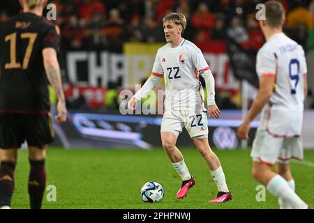 Köln , Germany . 28 March 2023, Alexis Saelemaekers (22) of Belgium pictured during a friendly soccer game between the national teams of Germany and Belgium , called the Red Devils  , on  Tuesday 28 March 2023  in Köln , Germany . PHOTO SPORTPIX | David Catry Stock Photo