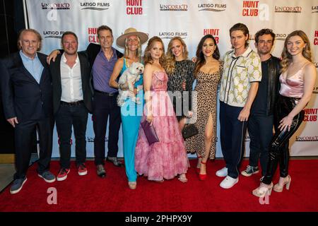 Cast attends World Premiere of Latigo Films 'Hunt Club” at TCL Chinese Theater, Los Angeles, CA on March 28, 2023 Stock Photo