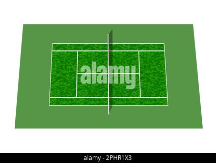 Tennis Court vector illustration isolated on white background Stock Vector