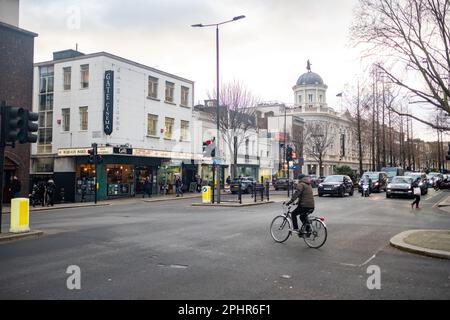 London- January 2023: Notting Hill Gate W11- high street in West London Stock Photo