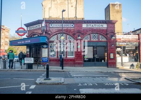 London- January 2023: Maida Vale underground station in W9 west London Stock Photo