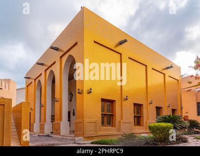 Golden mosque at the Katara cultural village in Doha, Qatar. Stock Photo