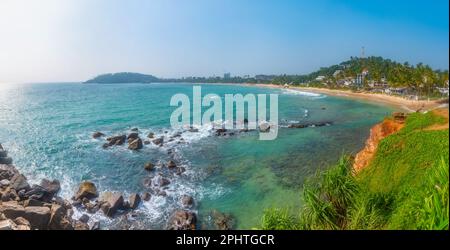 Mirissa beach viewed from the Parrot rock at Sri Lanka. Stock Photo