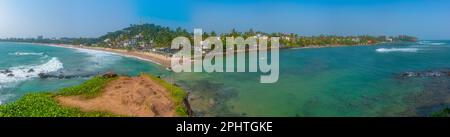 Mirissa beach viewed from the Parrot rock at Sri Lanka. Stock Photo