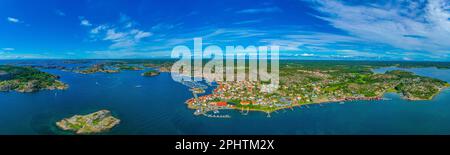 Panorama view of Swedish town Fjällbacka. Stock Photo