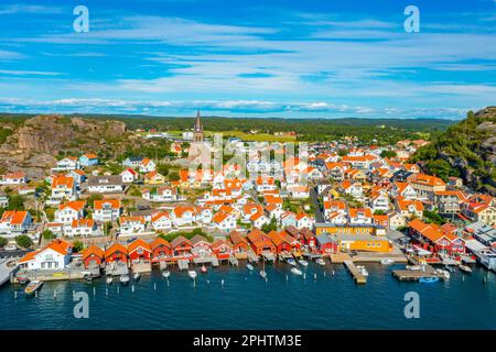 Panorama view of Swedish town Fjällbacka. Stock Photo