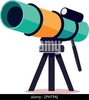 hand held telescope equipment Stock Vector