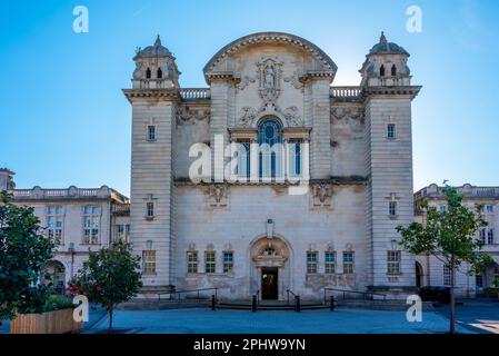 Main building of the Cardiff university in Wales. Stock Photo