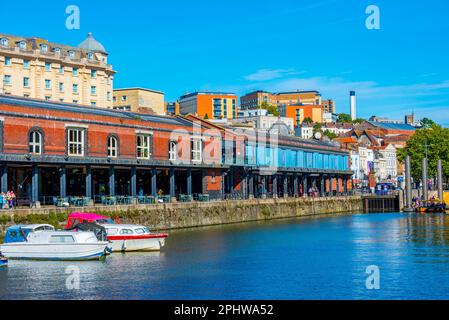 Bordeaux quay at Avon in English town Bristol. Stock Photo