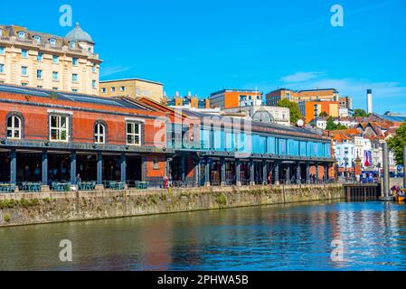 Bordeaux quay at Avon in English town Bristol. Stock Photo