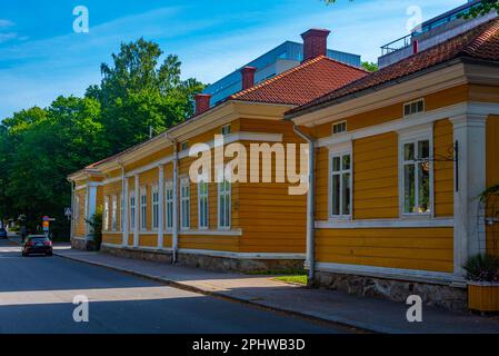 Historical houses in Turku, Finland. Stock Photo