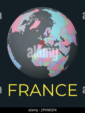 France with highlighted France map. Vector Illustration Stock Vector ...