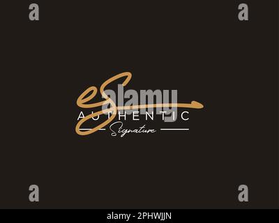 Letter ES Signature Logo Template Vector Stock Vector