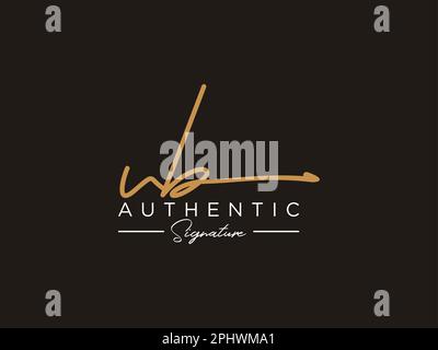 Letter UB Signature Logo Template Vector Stock Vector