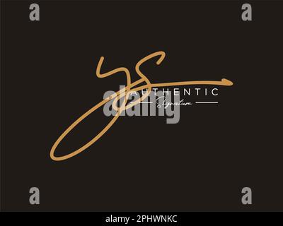 Letter YS Signature Logo Template Vector Stock Vector