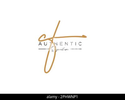 Initial Letter CF Logo - Handwritten Signature Logo - Simple Vector ...