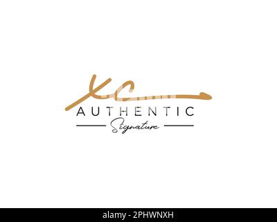Letter XC Signature Logo Template Vector Stock Vector