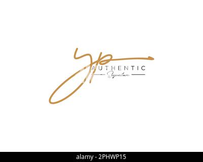 Letter YP Signature Logo Template Vector Stock Vector