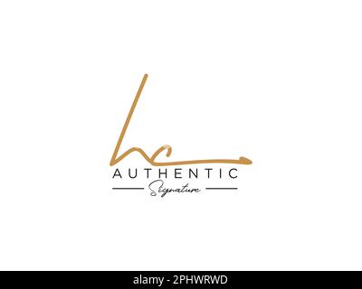 Initial Letter HC Logo - Handwritten Signature Logo - Vector Logo ...