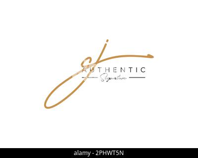 Initial Letter CJ Logo - Handwritten Signature Style Logo - Minimal ...