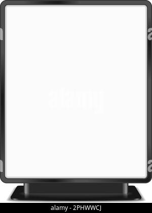 Black billboard on white background, vector eps10 illustration Stock Vector