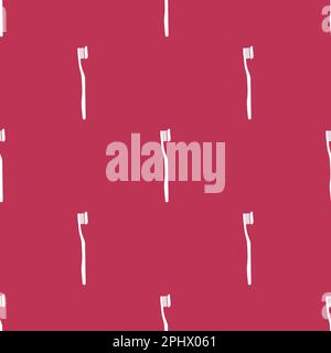 Vector seamless pattern with toothbrushes. eps10 trendy Stock Vector