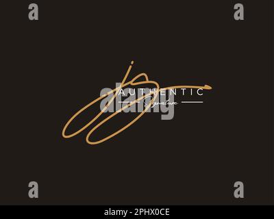 Letter JG Signature Logo Template Vector Stock Vector