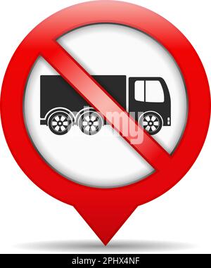 No trucks sign, vector eps10 illustration Stock Vector