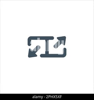 Multi export icon. Spreading outward arrows icon. Distribution arrows. Stock vector illustration isolated on white background. Stock Vector