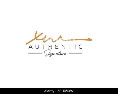 Letter XW Signature Logo Template Vector Stock Vector