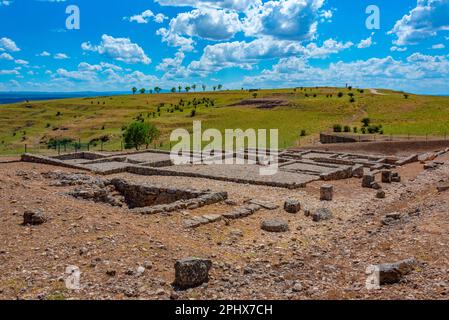 Yacimiento de Uxama archaeological site near Burgo de Osma in Spain. Stock Photo