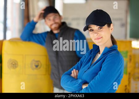 young people in building training Stock Photo