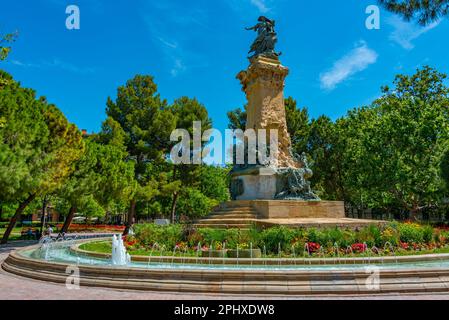 Plaza de los Sitios park in Spanish town Zaragoza. Stock Photo