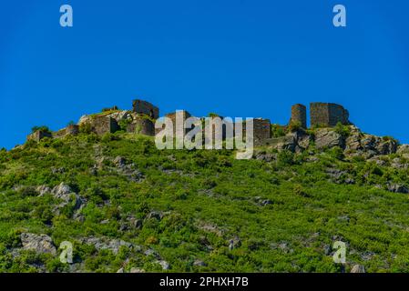 Castell de Verdera near Spanish town El Port de la Selva. Stock Photo