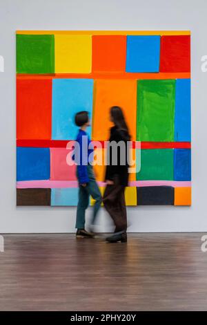 London, UK. 30th Mar, 2023. Bridge 2022 - There Will Be Song, an exhibition of new paintings by Stanley Whitney at Gagosian, Grosvenor Hill. Opening March 30, this will be the gallery's first exhibition of paintings by Whitney since announcing its representation of the artist. Credit: Guy Bell/Alamy Live News Stock Photo