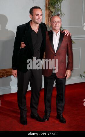 Khalid Abdalla and Salim Daw attend 'The Crown' Season 5 World Premiere at Theatre Royal Drury Lane in London. Stock Photo