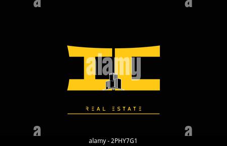 Real Estate letters Initials Monogram logo IC , CI Stock Vector
