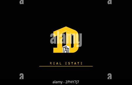 Real Estate letters Initials Monogram logo ID , DI Stock Vector