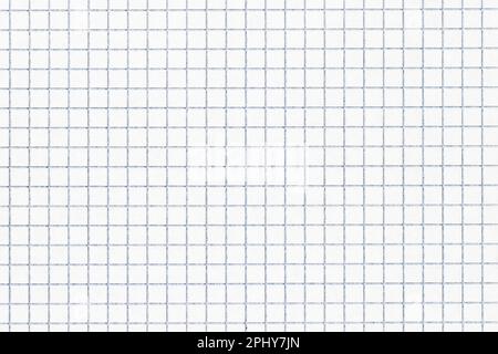 white paper cage, school notebook with square grid Stock Photo