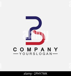 PB letter logo. Creative and Minimalist Letter BP PB Logo Design Stock Vector
