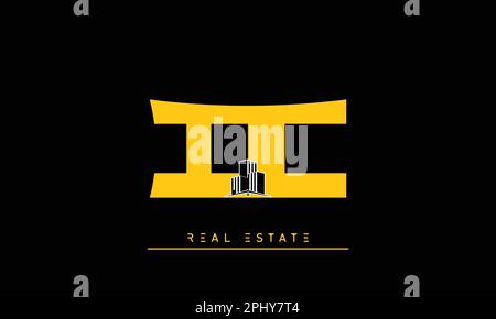 Real Estate letters Initials Monogram logo IC , CI Stock Vector