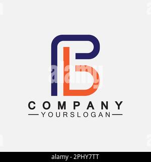 PB letter logo. Creative and Minimalist Letter BP PB Logo Design Stock Vector