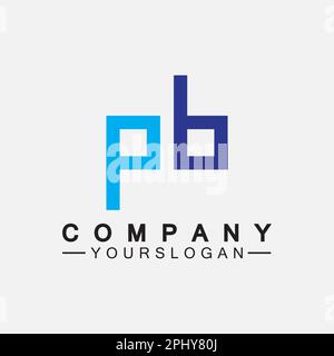 PB letter logo. Creative and Minimalist Letter BP PB Logo Design Stock Vector