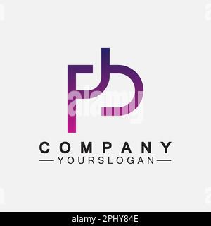 PB letter logo. Creative and Minimalist Letter BP PB Logo Design Stock Vector