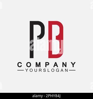 PB letter logo. Creative and Minimalist Letter BP PB Logo Design Stock Vector
