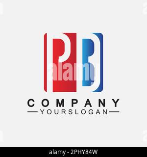PB letter logo. Creative and Minimalist Letter BP PB Logo Design Stock Vector